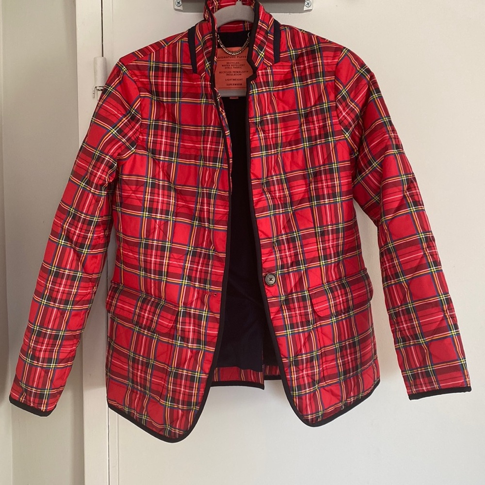 JCrew Plaid Signature Puffer